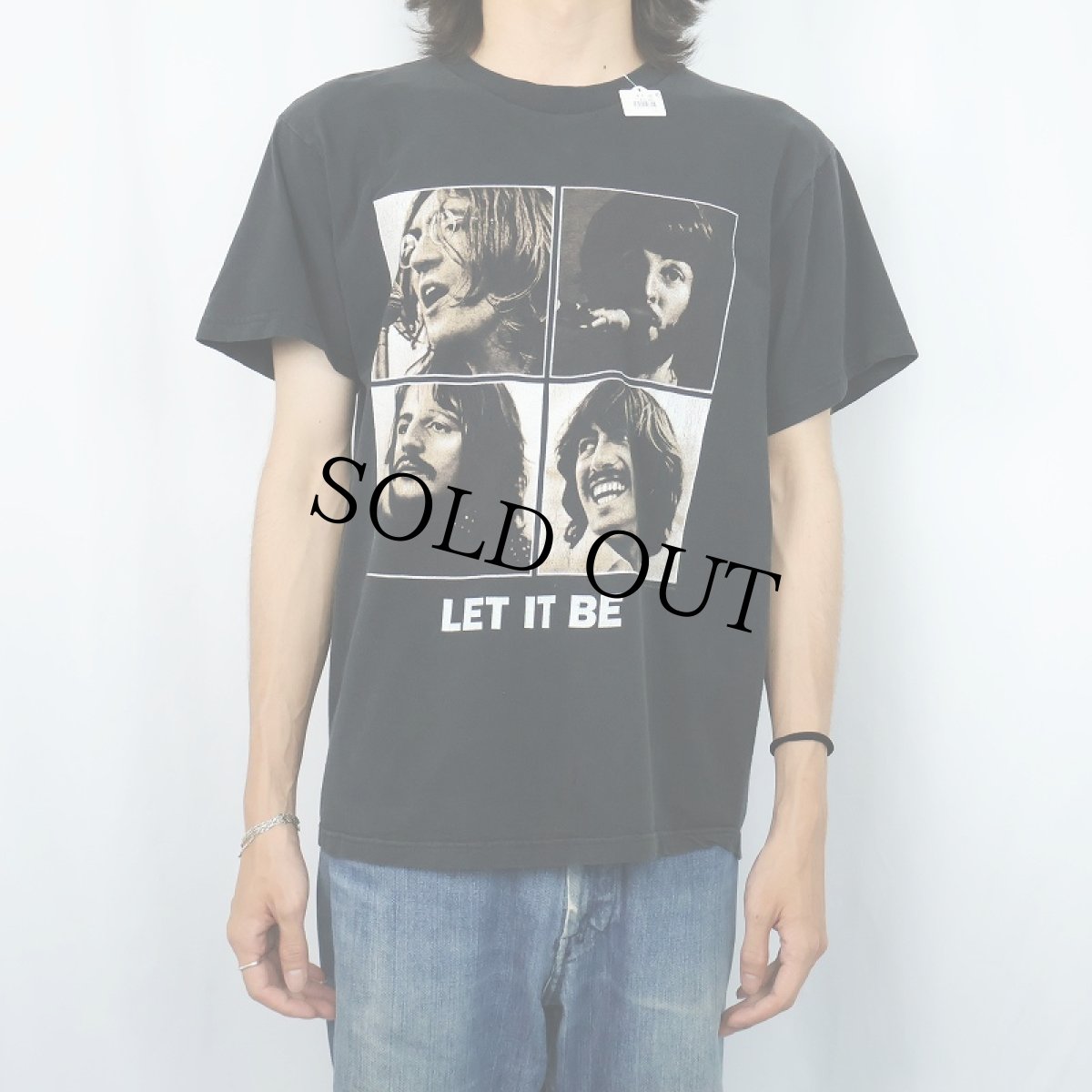 画像2: 90's〜 THE BEATLES "LET IT BE" ロックバンドプリントTシャツ BLACK L (2)