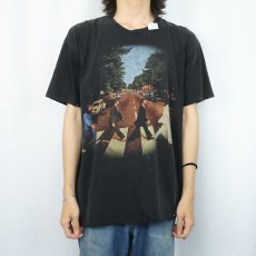 画像2: 90's THE BEATLES USA製 "ABBEY ROAD" ロックバンドプリントTシャツ BLACK (2)