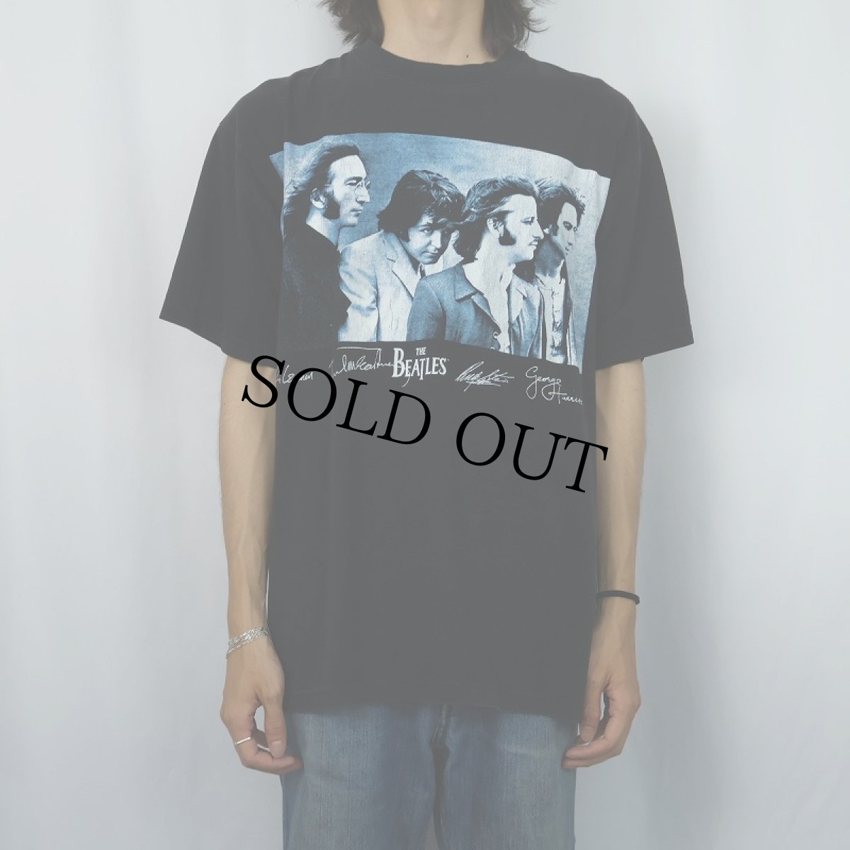 画像2: THE BEATLES ロックバンドプリントTシャツ BLACK XL (2)