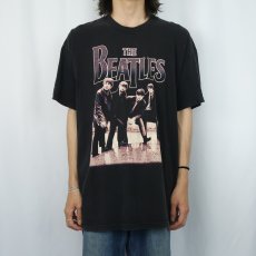 画像2: 90's THE BEATLES USA製 ロックバンドプリントTシャツ BLACK XL (2)