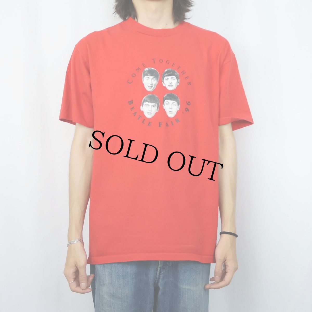 画像2: 90's THE BEATLES USA製 "COME TOGETHER" ロックバンドプリントTシャツ L (2)