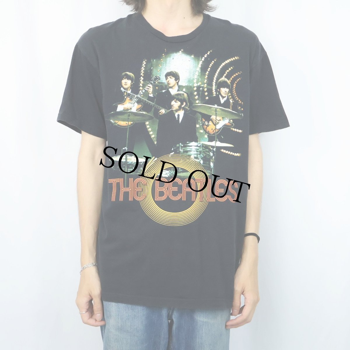 画像2: 2000's THE BEATLES ロックバンドプリントTシャツ BLACK L (2)