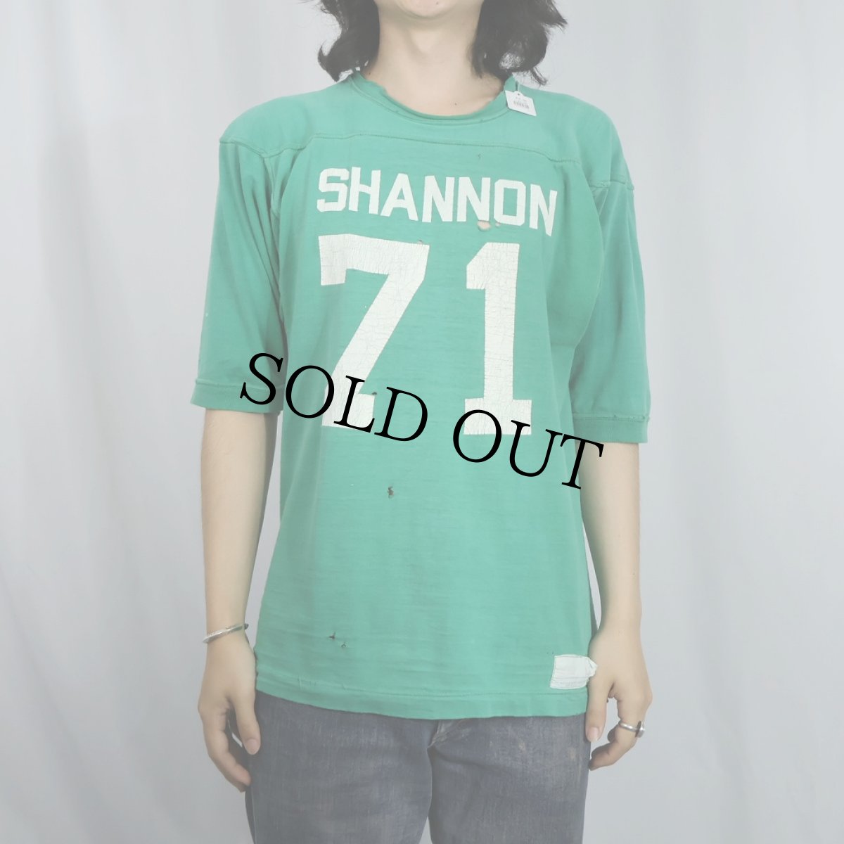 画像2: 70〜80's USA製 "SHANNON 71" フットボールTシャツ M (2)