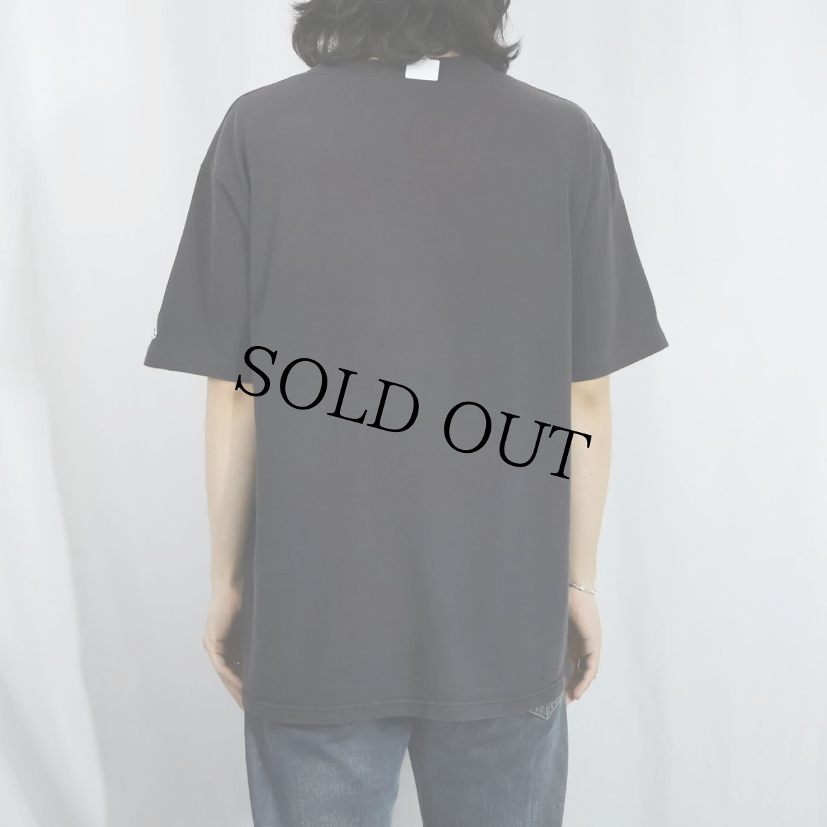 画像3: 90's Champion USA製 青刺繍タグ後期 ロゴプリントTシャツ BLACK L (3)