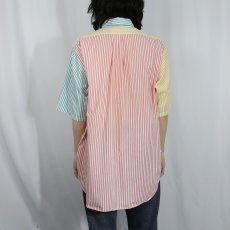 画像3: 80's Brooks Brothers USA製 マルチカラーストライプ柄 コットンボタンダウンシャツ XL (3)