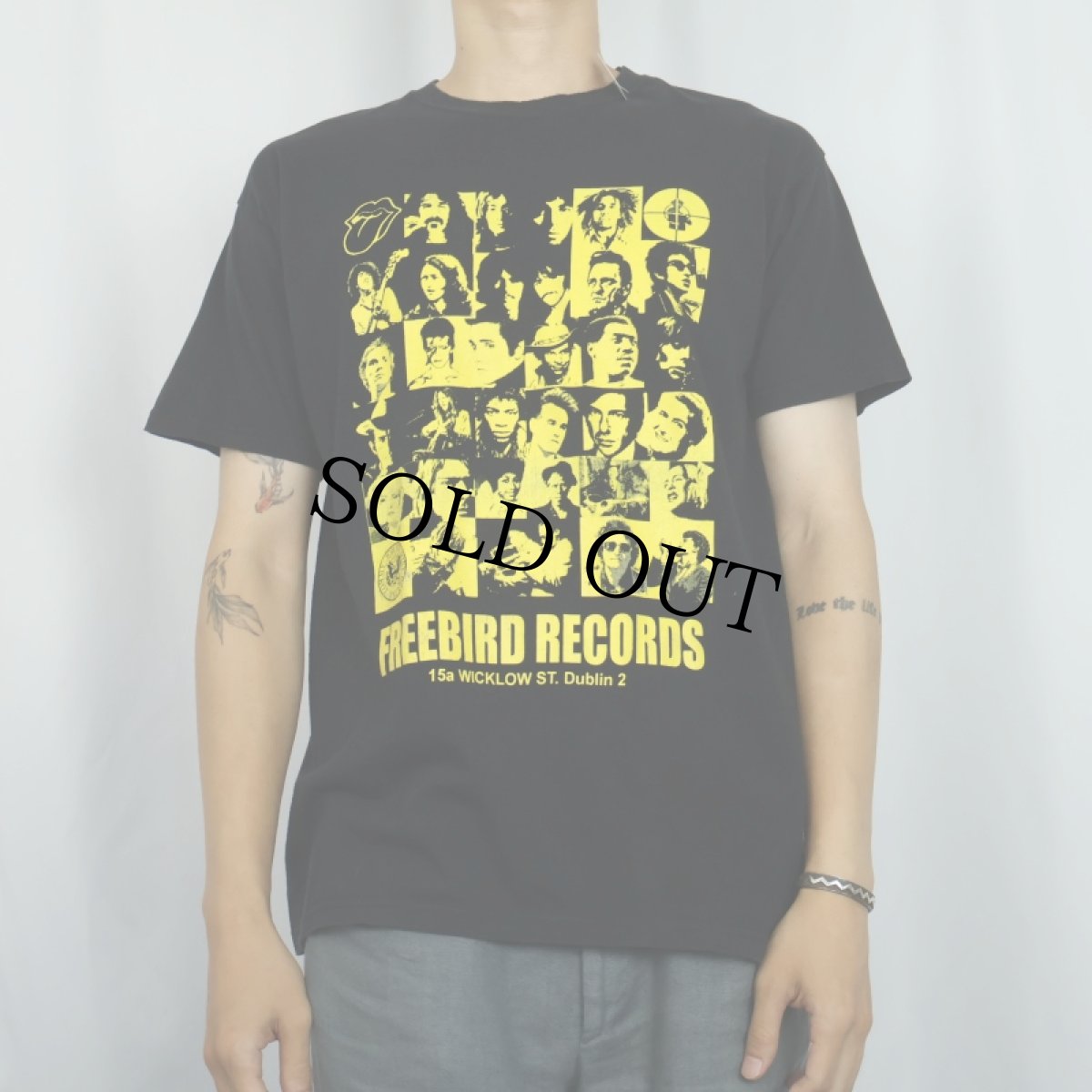 画像2: Freebird Records レコードショップ プリントTシャツ BLACK (2)