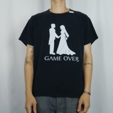 画像2: "GAME OVER" ジョークプリントTシャツ BLACK L (2)