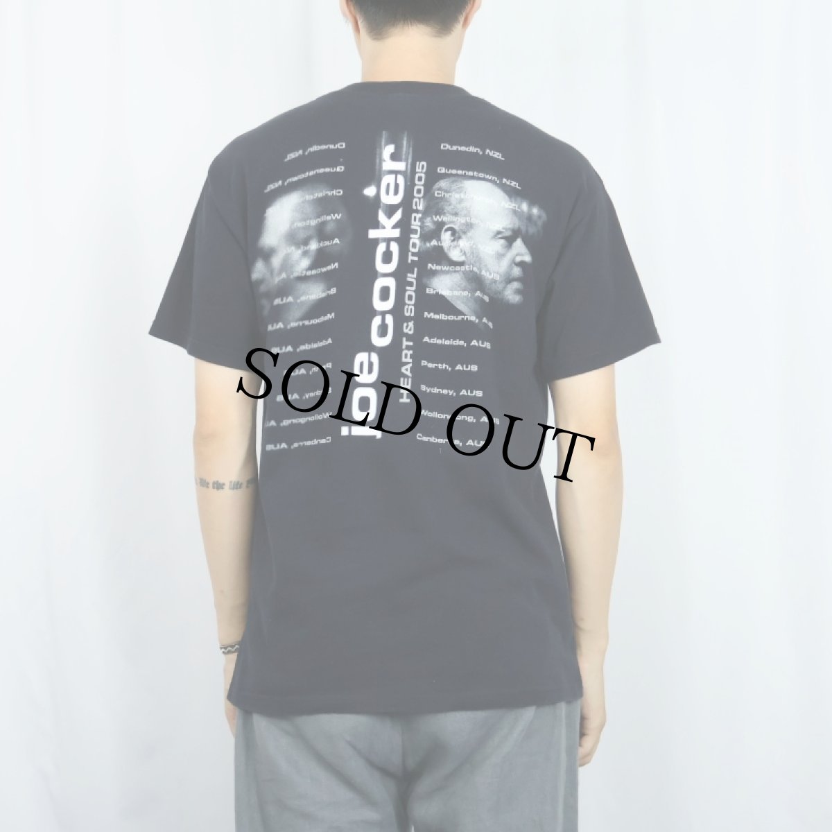 画像4: 2000's joe cocler "Heart & Soul" ロックシンガー ツアープリントTシャツ BLACK M (4)