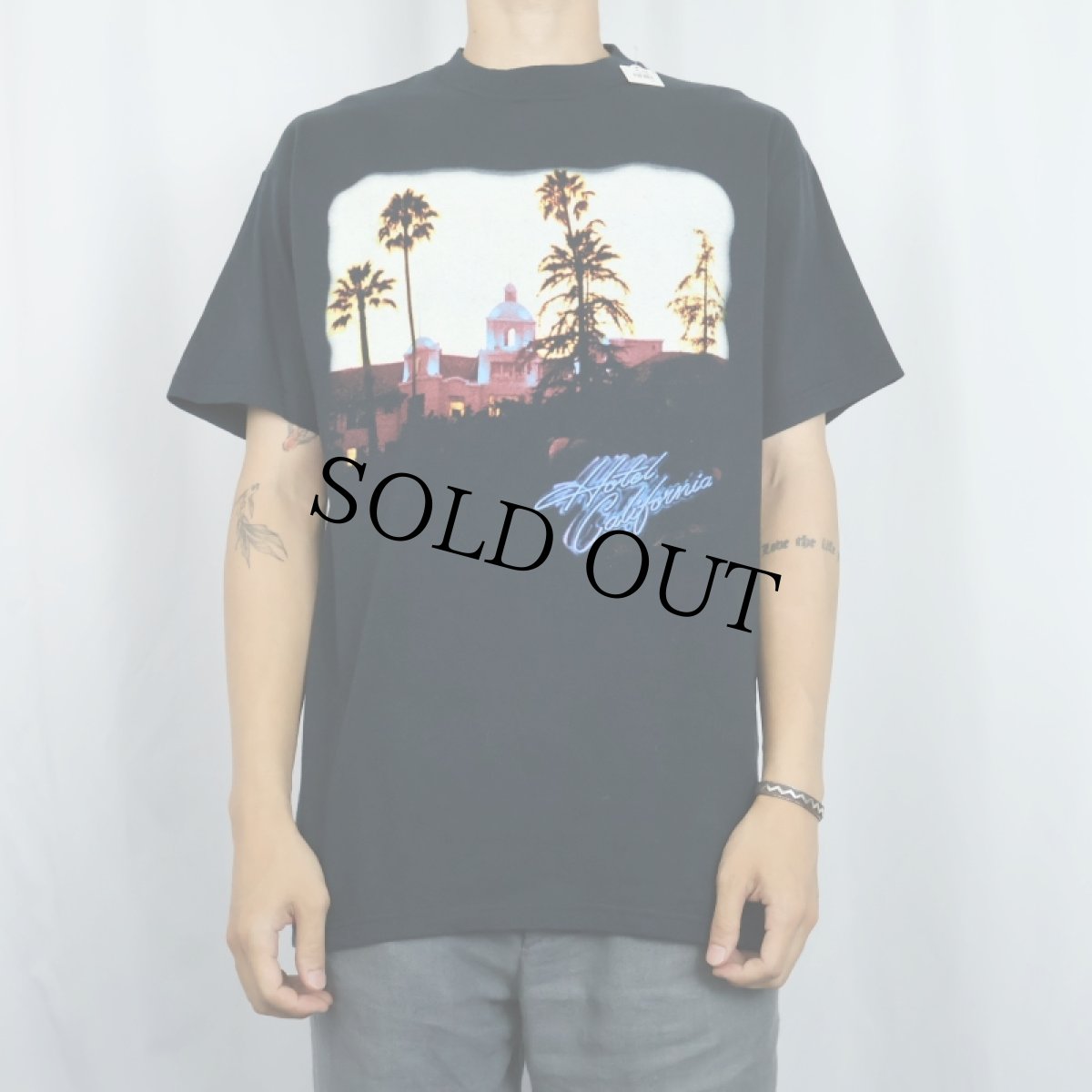 画像2: 2000's Eagles "Hotel California" ロックバンドプリントTシャツ BLACK L (2)