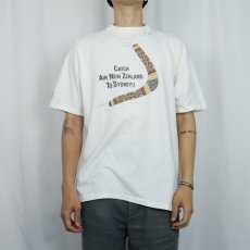 画像2: 90's air new zealand USA製 "CATCH AIR NEW ZEALAND TO SYDNEY!!" 航空会社プリントTシャツ XL (2)