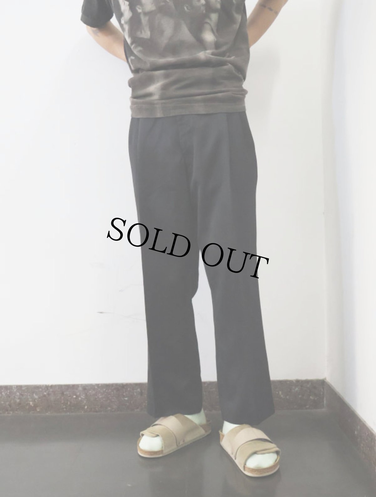 画像2: DINO DIVINCI ストライプ柄 2タックスラックス BLACK W35 (2)