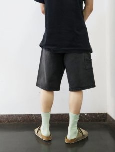 画像3: 90's GUESS USA製 ブラックデニムショーツ W33 (3)