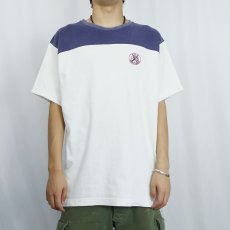 画像2: 90's POLO Ralph Lauren USA製 クッキーパッチ 2トーンTシャツ L (2)