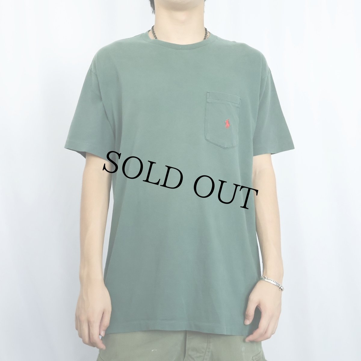 画像2: 90's POLO Ralph Lauren USA製 ポケットTシャツ M (2)