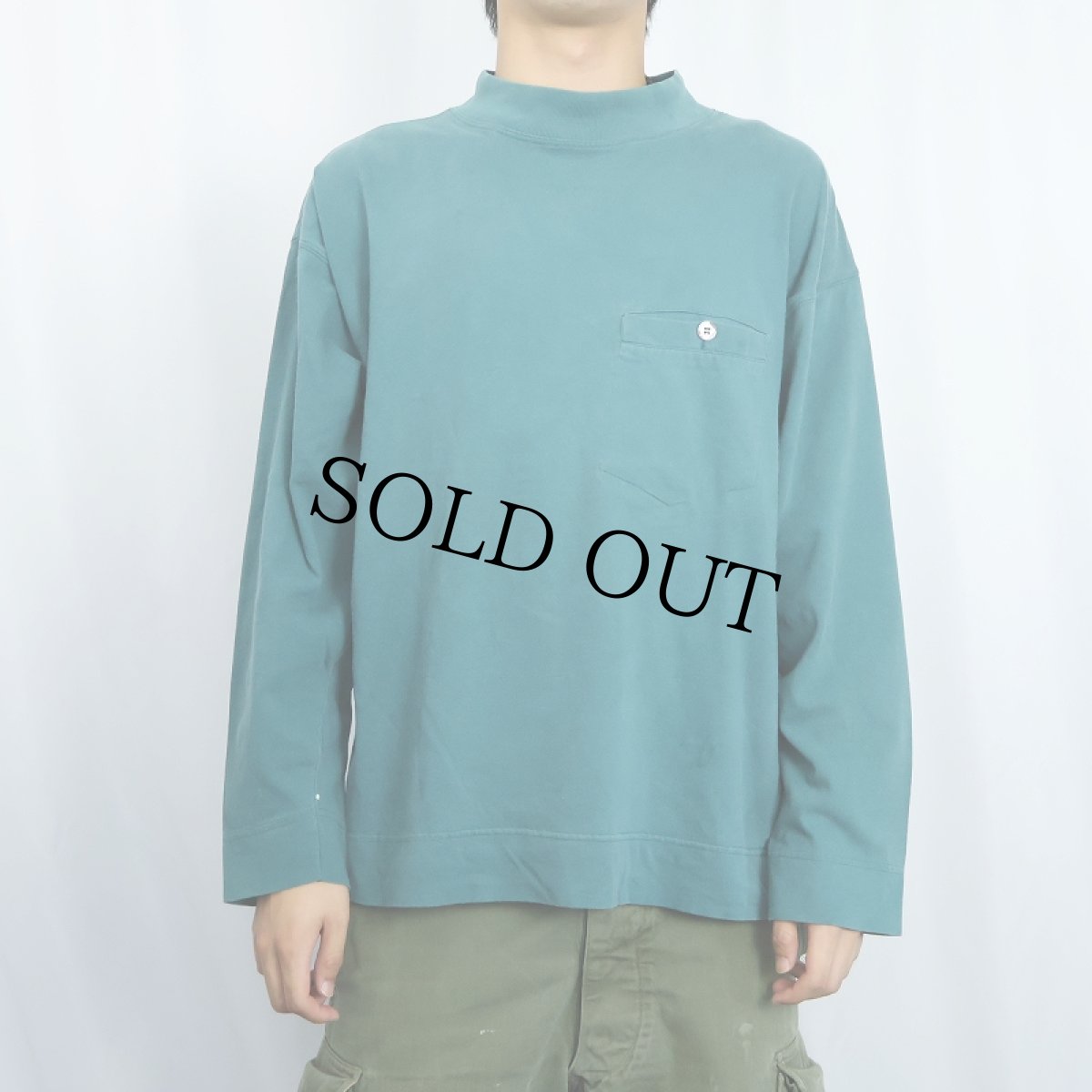 画像2: 90's GAP モックネック ポケットロンT L (2)