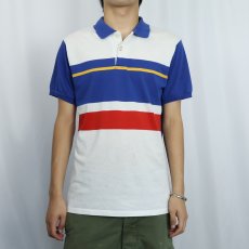 画像2: 90's OCEAN PACIFIC ボーダー柄ポロシャツ XL (2)