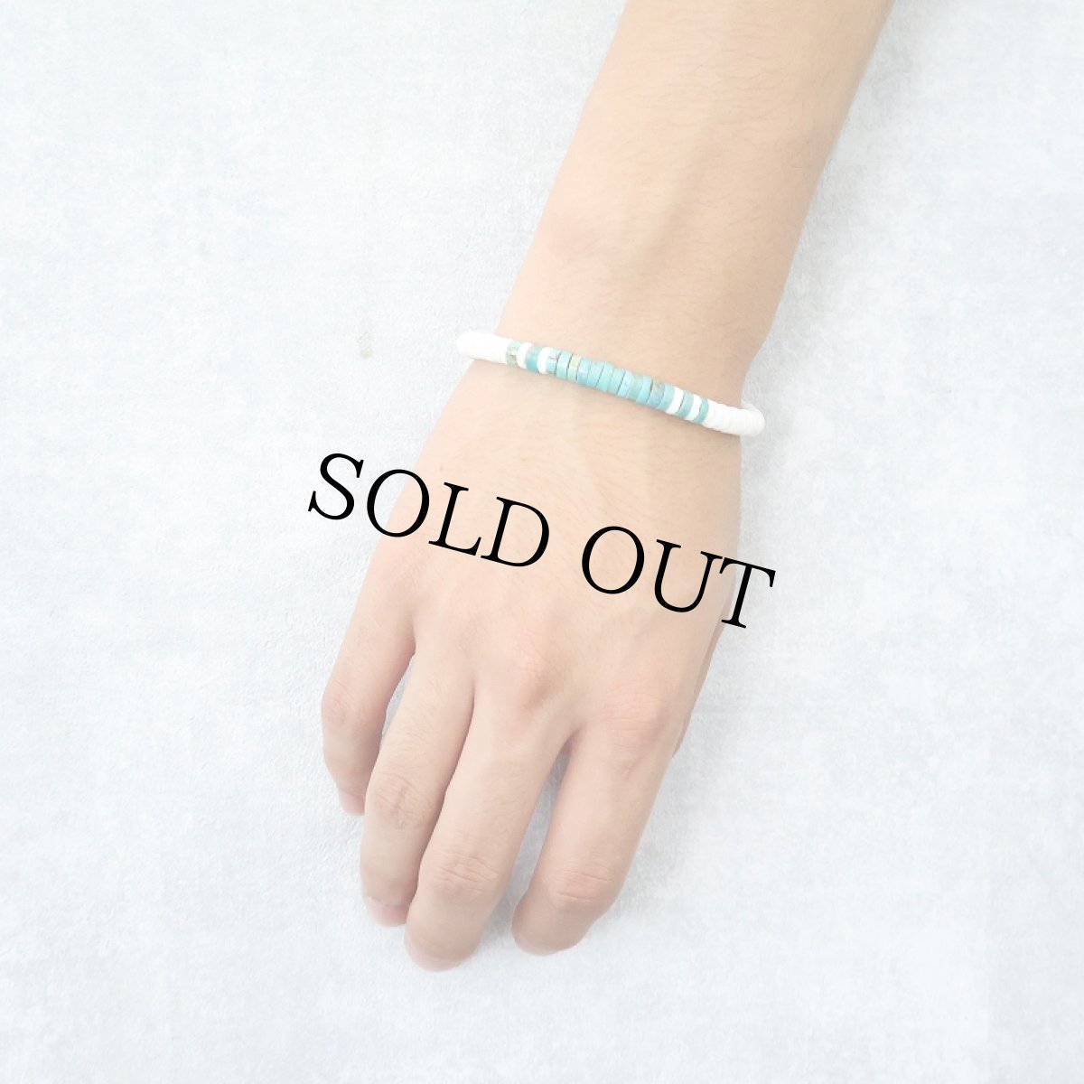 画像2: RORAN "Turquoise × HIMARAYA Shell" ブレスレット (2)