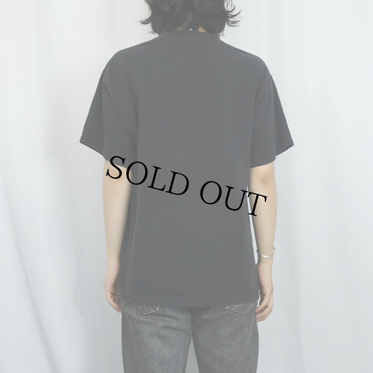 画像3: 2000's USA製 "Heavyily Medicated..." プリントTシャツ BLACK L (3)