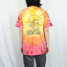 画像4: 90's "FREAK SHOW" タイダイ イラストプリントTシャツ L (4)