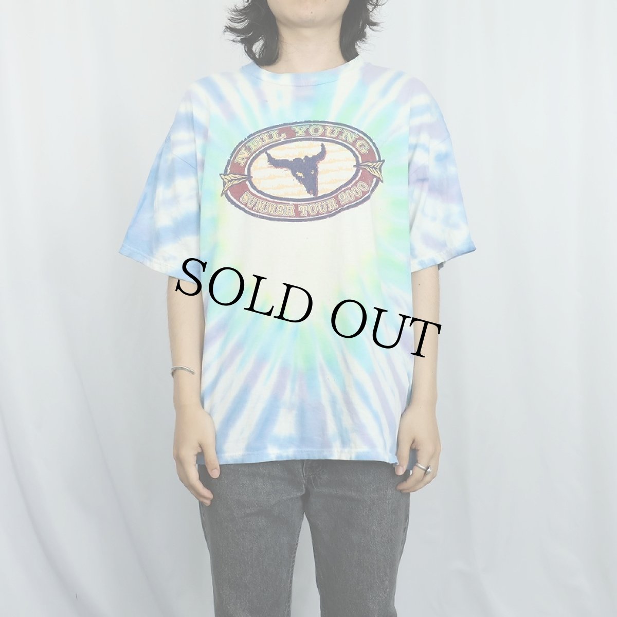 画像3: 2000's NEIL YOUNG "Summer Tour" タイダイ ミュージシャンツアーTシャツ XL (3)