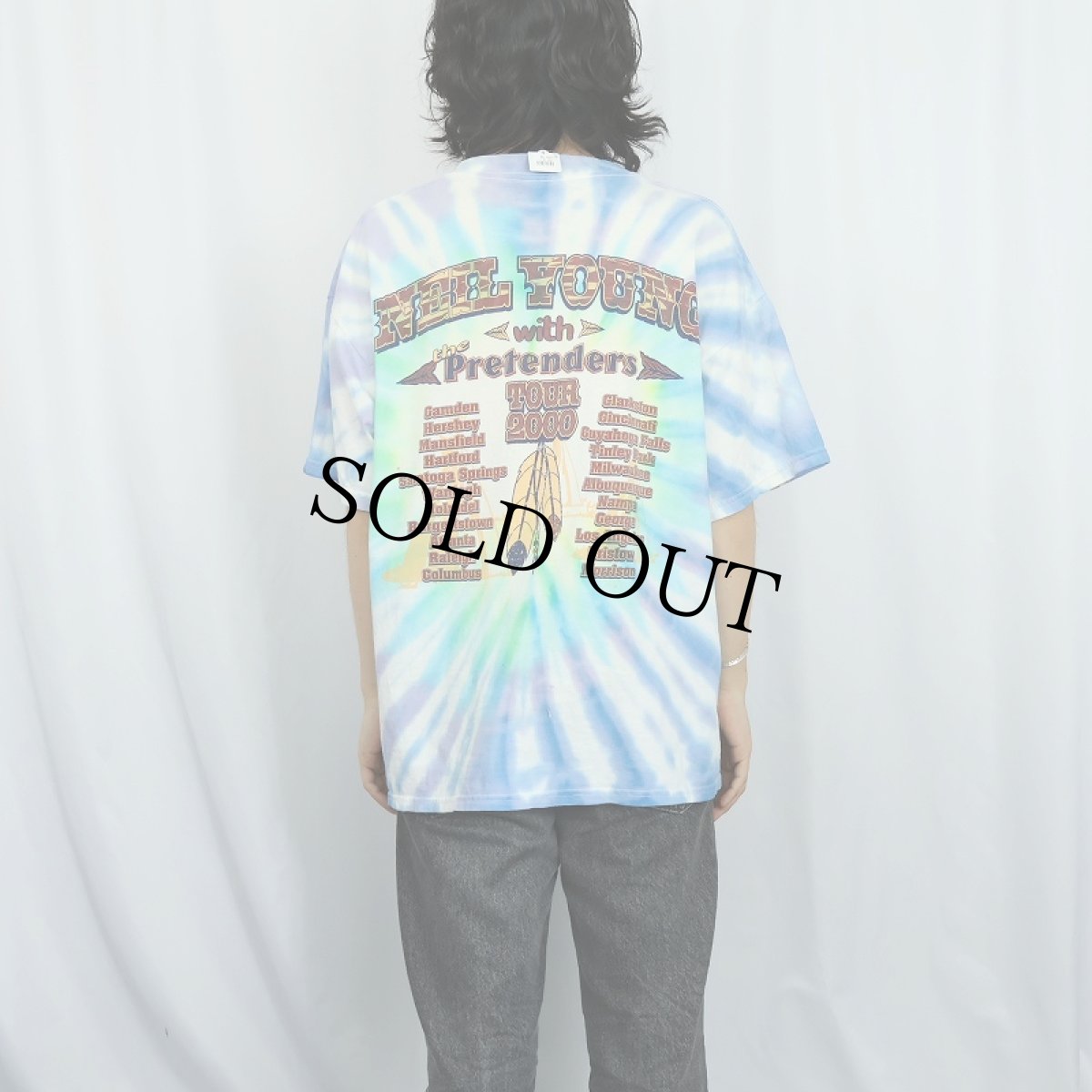 画像4: 2000's NEIL YOUNG "Summer Tour" タイダイ ミュージシャンツアーTシャツ XL (4)