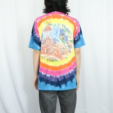 画像4: 90's LIQUID BLUE USA製 タイダイ イラストプリントTシャツ M (4)