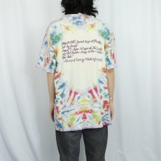 画像4: 90's George Washington "I GREW HEMP" タイダイ イラストプリントTシャツ XL (4)