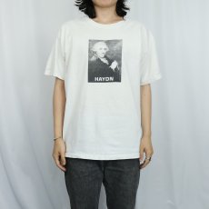 画像2: 2000's Franz Joseph Haydn 音楽家プリントTシャツ L (2)