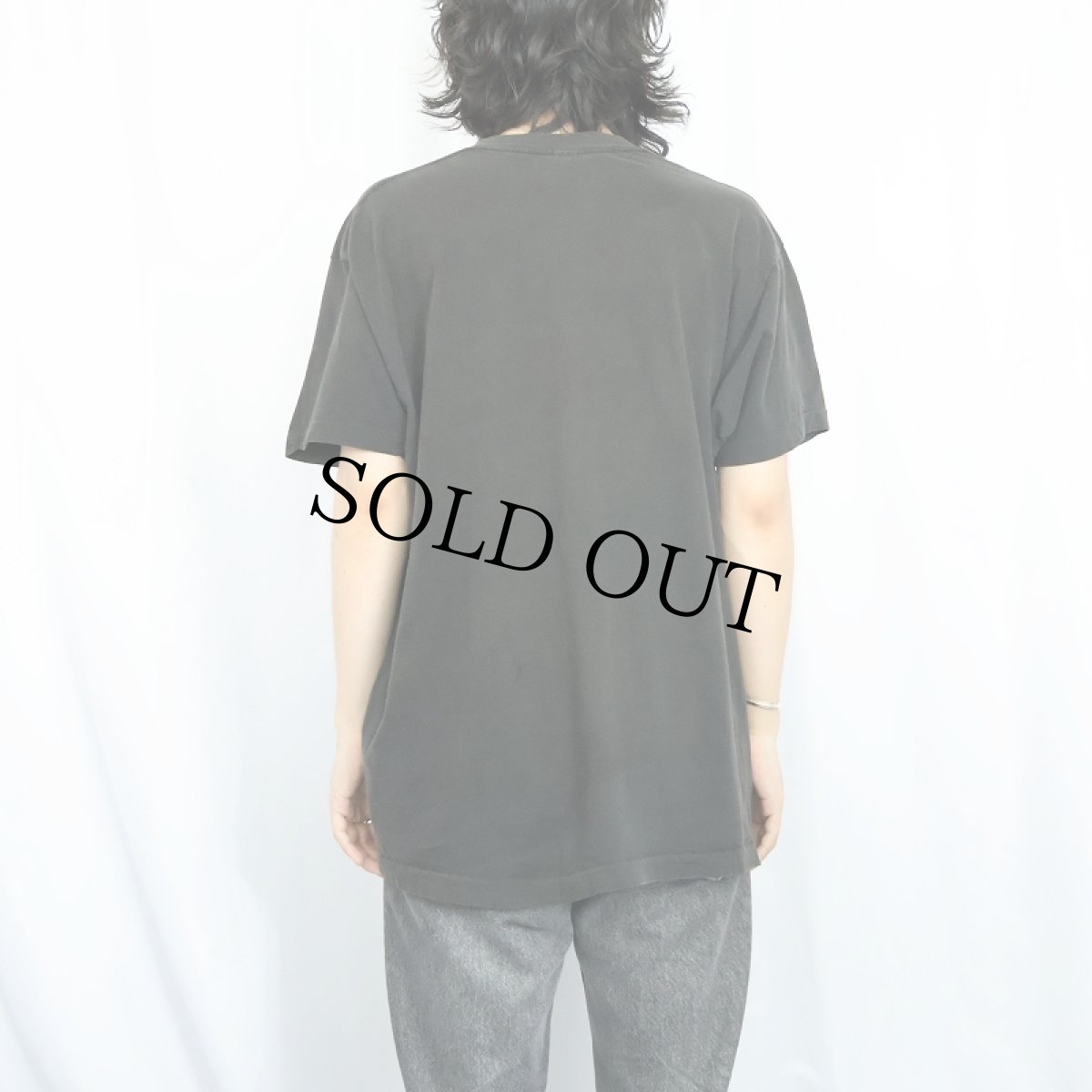 画像3: 80〜90's 無地ポケットTシャツ BLACK (3)