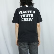 画像4: Blood for Blood "WASTED YOUTH CREW" ハードコア・パンクバンド プリントTシャツ BLACK L (4)