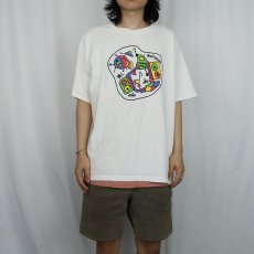 画像2: 90's USA製 "miro Multimedia" イラストプリントTシャツ XL (2)