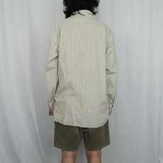 画像3: POLO Ralph Lauren 総柄 マチ付き コットンシャツ L (3)
