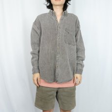 画像2: 90's JAZZMAN SPORTSWEAR ワッフル コットンボタンダウンシャツ M (2)
