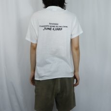 画像3: 80's USA製 "STAND BY THAT MAN" 風刺画プリントTシャツ L (3)