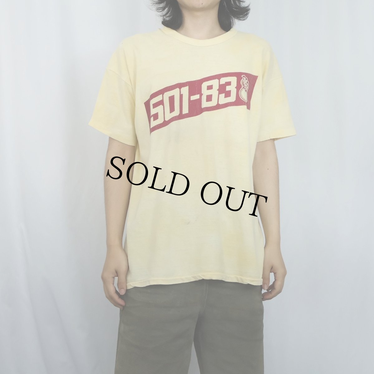 画像2: 70〜80's "501-83 HOBOKEN" プリントTシャツ XL (2)