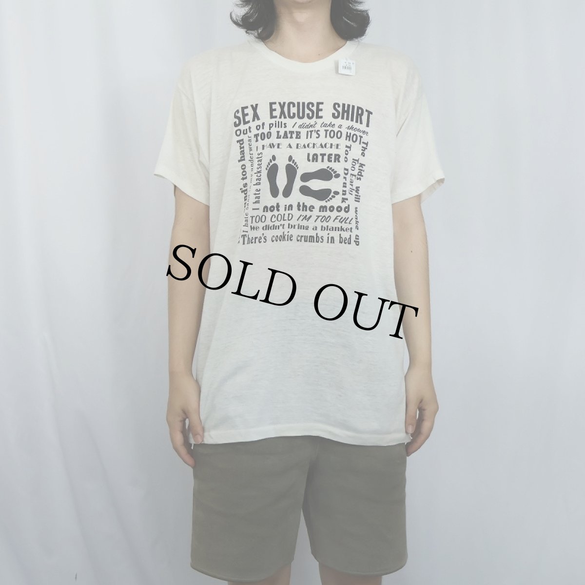 画像2: 80's "SEX EXCUSE SHIRT" ジョークプリントTシャツ (2)