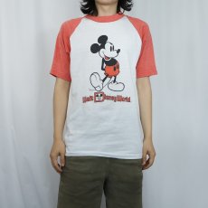 画像2: 80's Disney USA製 "MICKEY MOUSE" キャラクタープリント ラグランTシャツ L (2)