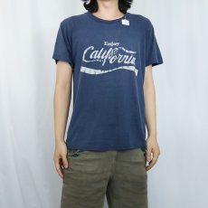 画像2: 80's USA製 "Enjoy California" パロディプリントTシャツ L (2)
