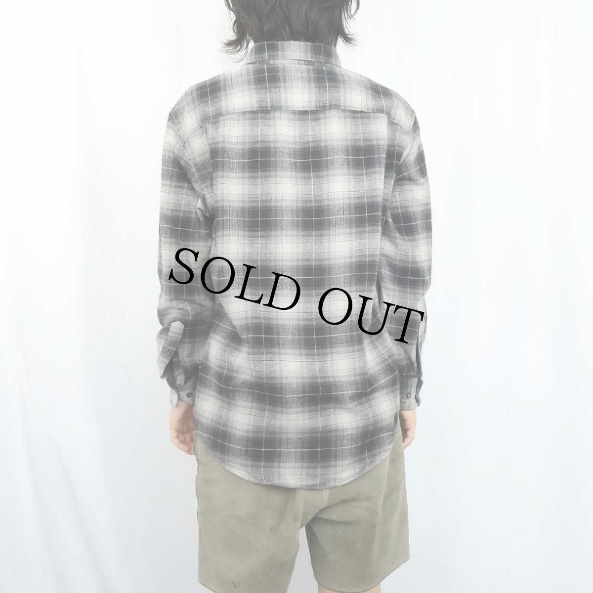 画像3: PENDLETON オンブレーチェック柄 ボタンダウン ライトネルシャツ M (3)