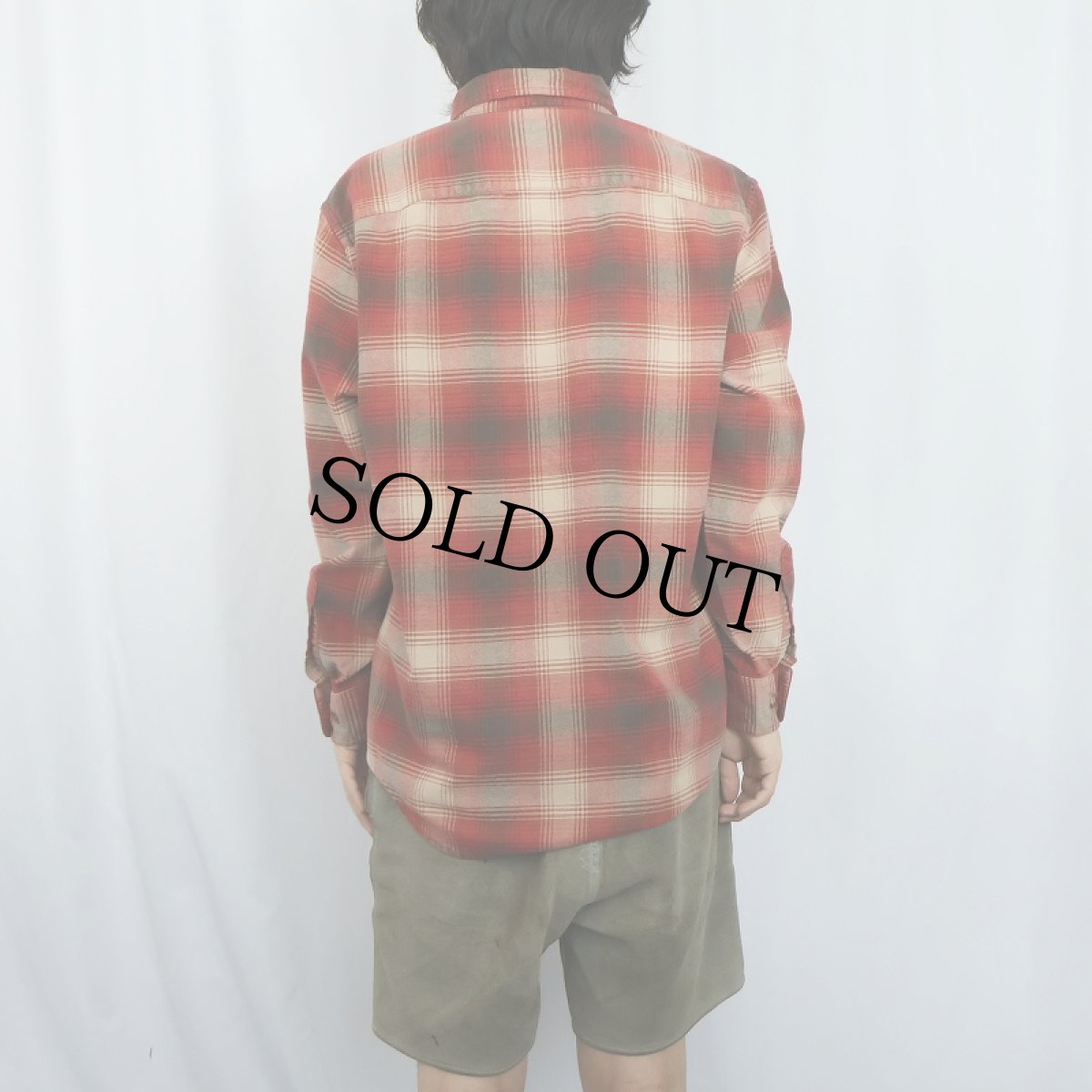 画像3: PENDLETON オンブレーチェック柄 ボタンダウン ライトネルシャツ M (3)