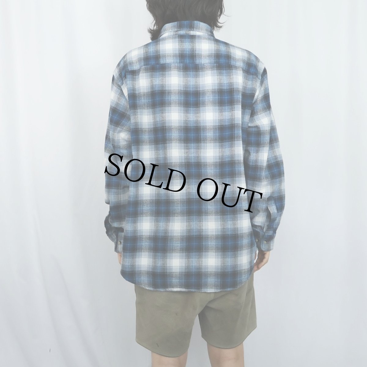 画像3: PENDLETON オンブレーチェック柄 ボタンダウン ライトネルシャツ XL (3)