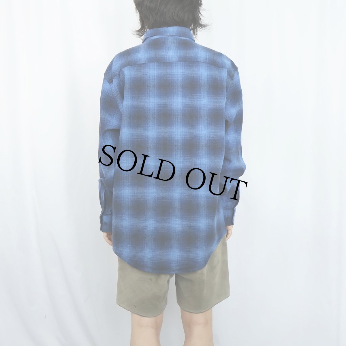画像3: PENDLETON オンブレーチェック柄 ボタンダウン ライトネルシャツ L (3)