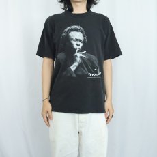 画像2: 90's Miles Davis USA製 ジャズミュージシャンプリントTシャツ BLACK L (2)