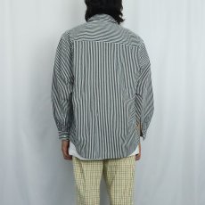 画像3: ストライプ柄 コットンデザインシャツ XS (3)