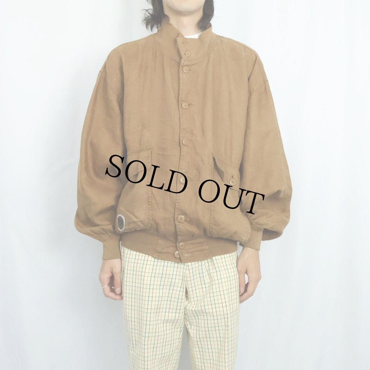 画像2: DANIEL HECHTER "A-1 TYPE" リネン ヴァルスタージャケット SIZE50 (2)