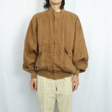 画像2: DANIEL HECHTER "A-1 TYPE" リネン ヴァルスタージャケット SIZE50 (2)