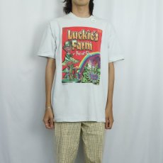 画像2: 90's Dog Eat Dog USA製 "Luckie's Farm" ガンジャプリントTシャツ XL (2)