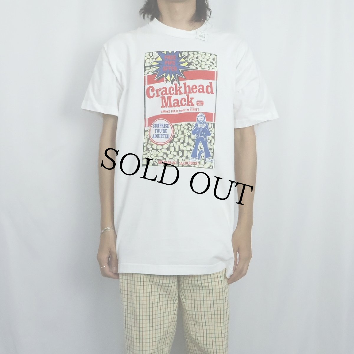 画像2: 90's Dog Eat Dog USA製 "Crackhead Mack" ガンジャプリントTシャツ XL (2)