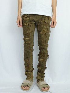 画像2: 【SALE】 MNML ダメージデザイン スキニーデニムパンツ W34 (2)
