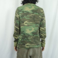 画像3: 90's duofold USA製 カモ柄 ヘンリーネック 2PLYカットソー L (3)